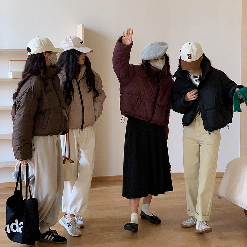 2023新款冬季麵包服工裝羽絨服女美式復古oversize棉服女學生