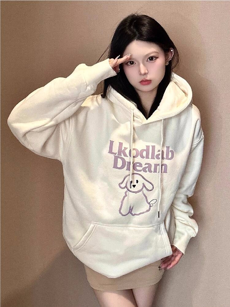 加絨250g / 大衛衣連帽秋冬款衛衣女加絨