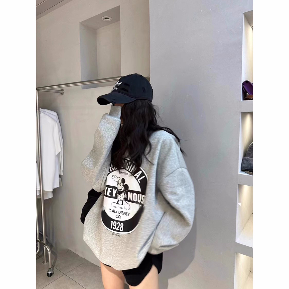Official photo plus velvet 250g / David's round neck autumn and winter sweatshirt for women plus velvet