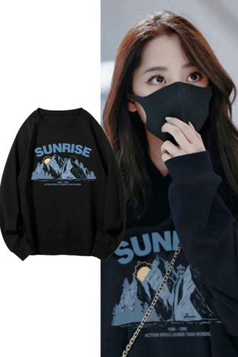 Japanese Harajuku style Hong Kong style black sweatshirt for women 2023 autumn and winter new loose casual versatile hooded top trendy