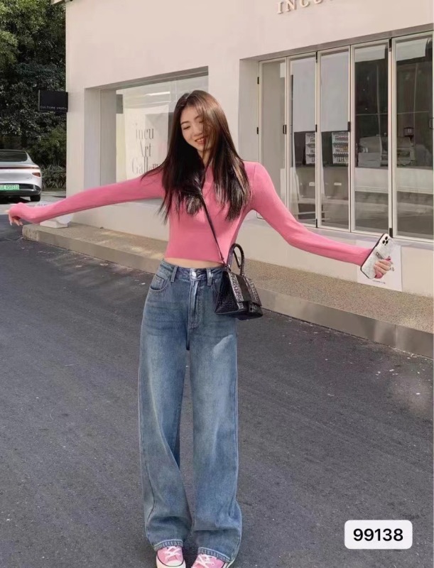 秋季新款韓版時尚洋氣圓領純色百搭長袖上衣女