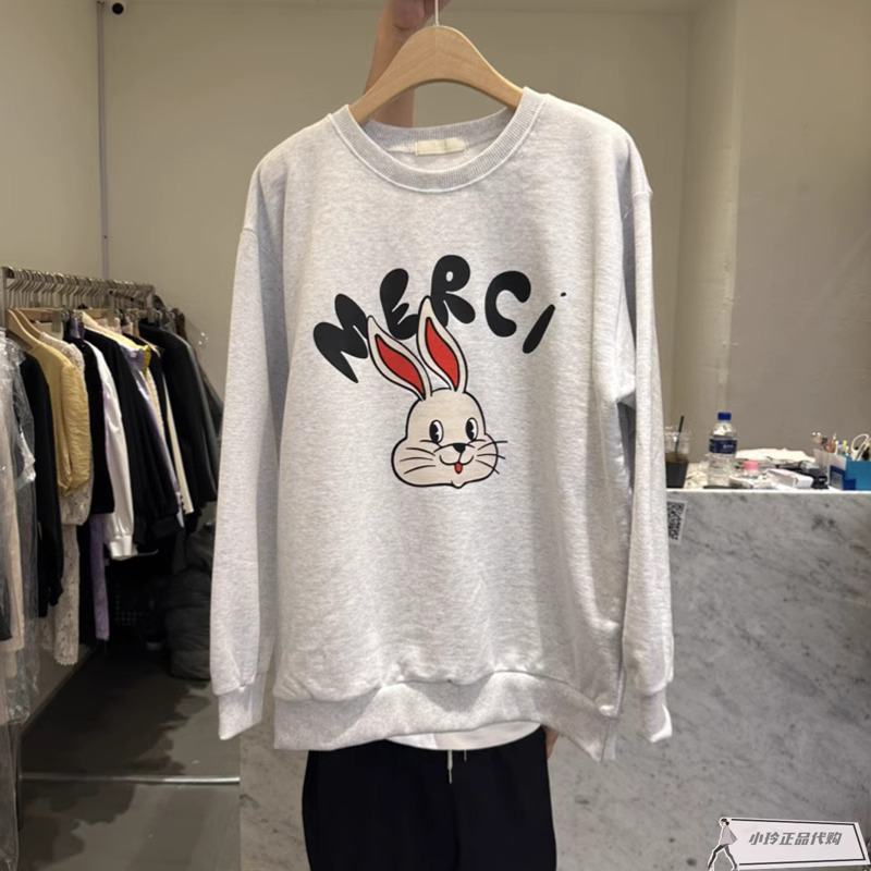 韓國新款華棉複合薄款310克/加絨410克 秋冬裝衛衣女印花寬鬆大碼