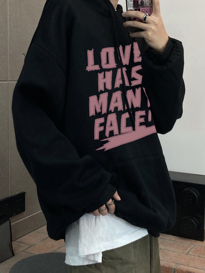 2023 new fashion loose women's clothing fleece 250g / sweatshirt hooded autumn and winter sweatshirt for women plus fleece