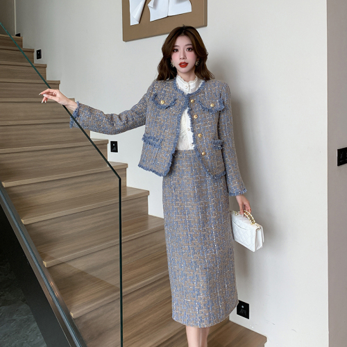 Real shot of cotton-added high-end ladylike temperament, retro heavy industry, bright silk tassels, small fragrant style jacket, half-length two-piece set