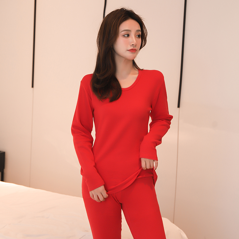 實拍2023秋衣秋褲套裝女美體塑身無痕冬季綿羊絨恆溫發熱保暖內衣