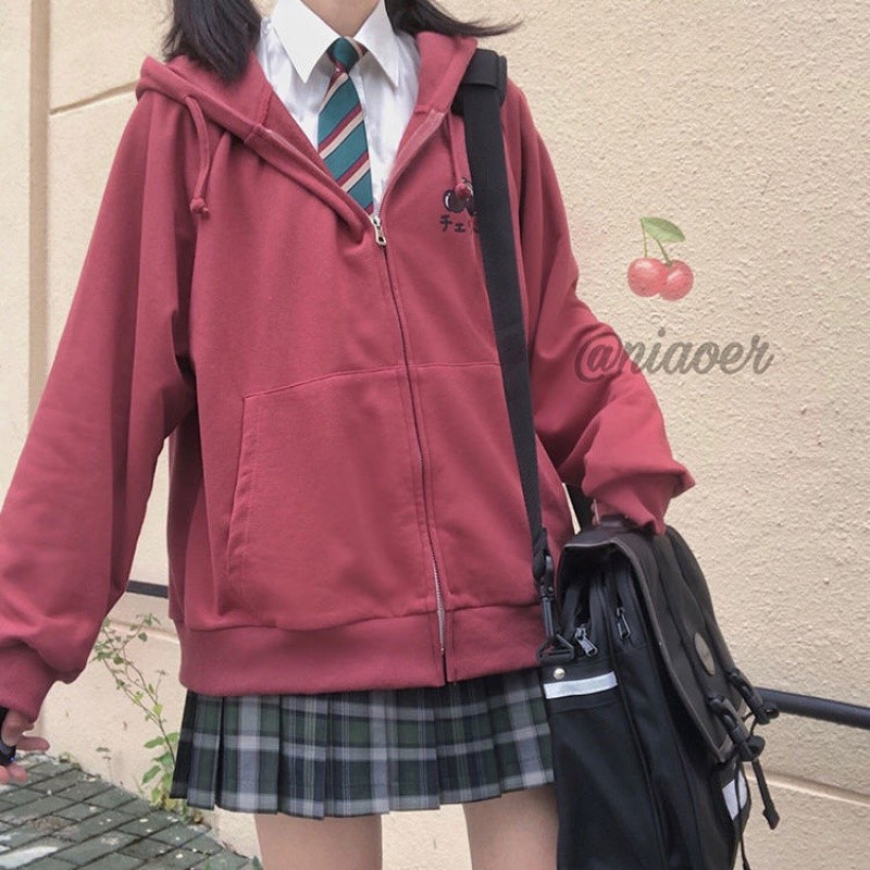 美式連帽oversize加絨加厚衛衣女秋冬2023新款chic慵懶風外套