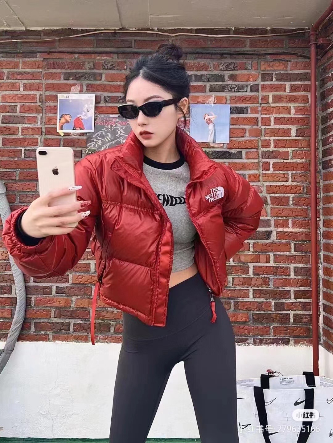韓國北面羽絨服短款美版肯豆同款鵝絨保暖防風女款外套