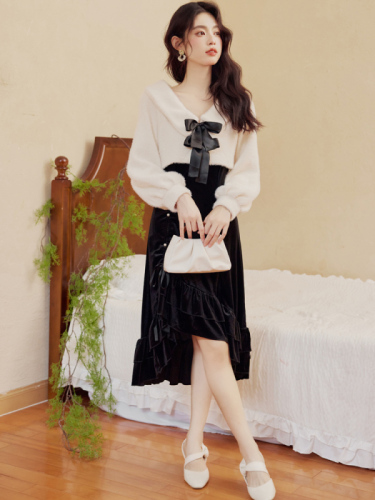 Gone with the Wind jsk suspender skirt lolita dress fishtail skirt spring and autumn two-piece fashion suit