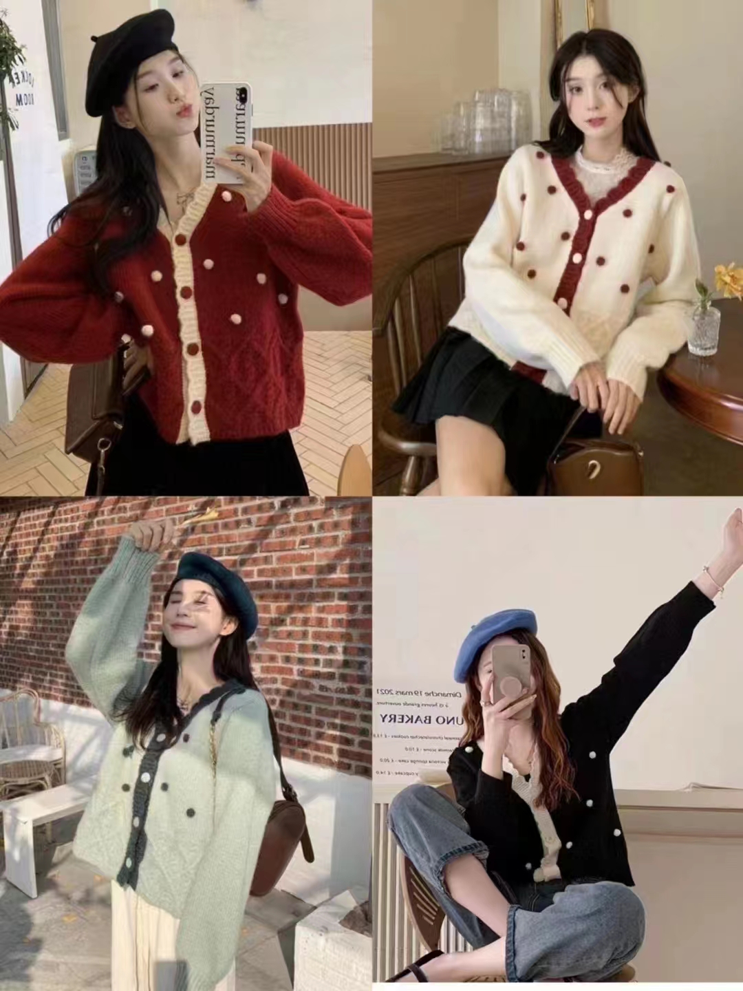South Korea's Dongdaemun Early Autumn New Gentle Style Sweater Coat Women's Sweet Design Loose Western Style Knitted Cardigan