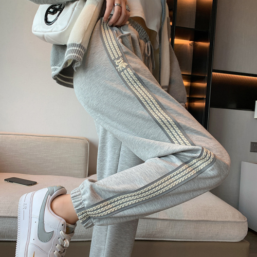 Actual shot of winter Korean version 6535 composite loose high-waisted leggings casual velvet sports pants for women