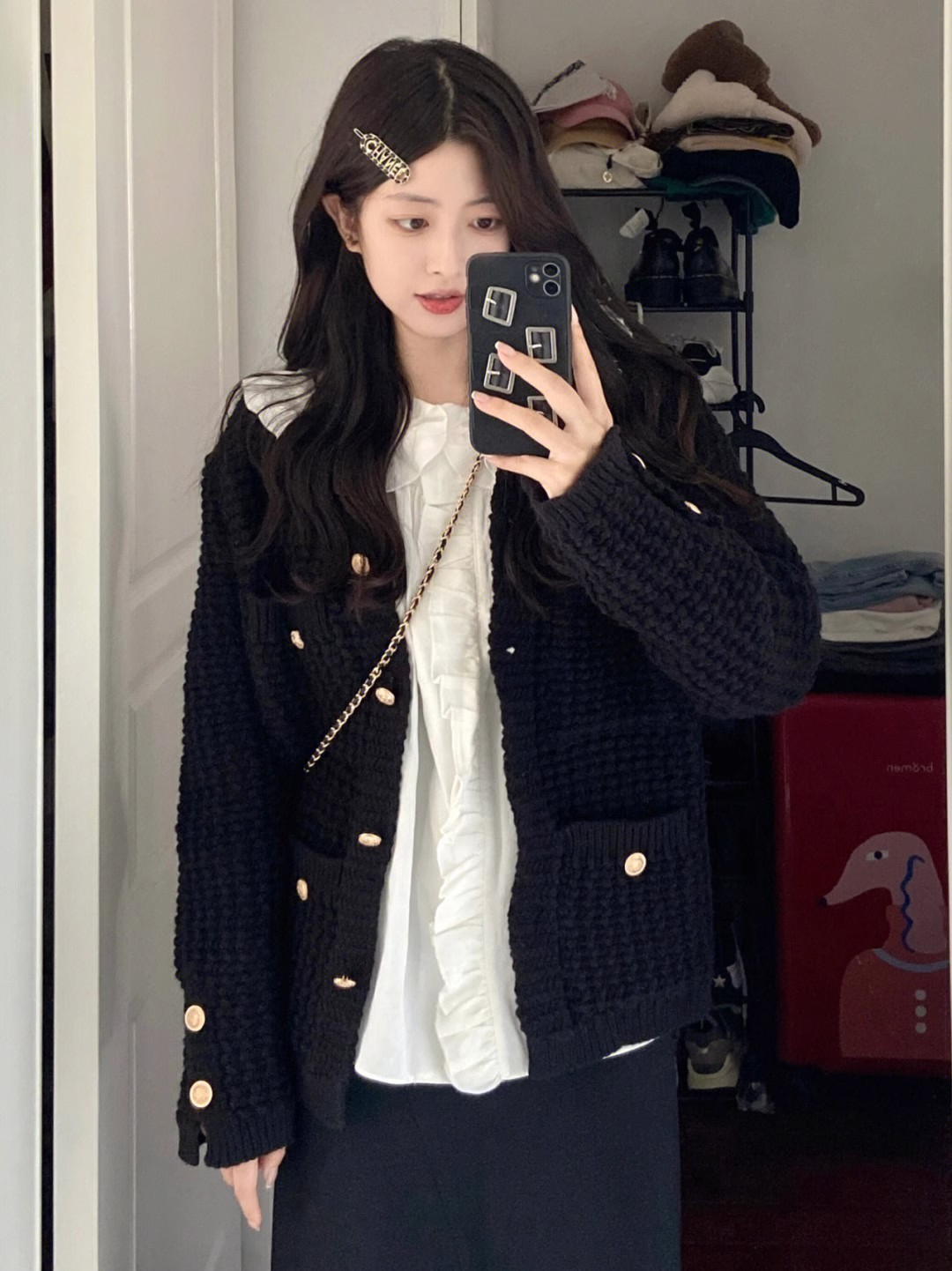 2023 Autumn and Winter New Korean Style Little Fragrance Style Lazy Style Versatile Design Niche Thick Wool Knitted Sweater Cardigan Women