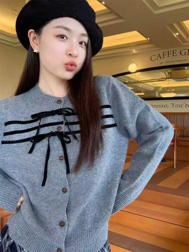  new design niche sweater women's autumn and winter high-end Korean knitted cardigan jacket