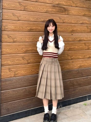 2023秋季新款韩版学院风时尚衬衣领拼接马甲假两件长袖上衣女