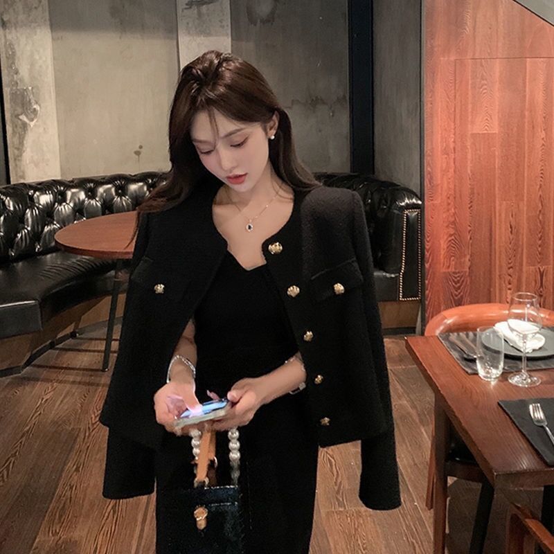 Korean style women's clothing Korean style sun protection plaid small fragrance versatile long-sleeved coat women's spring and autumn jacket top ins