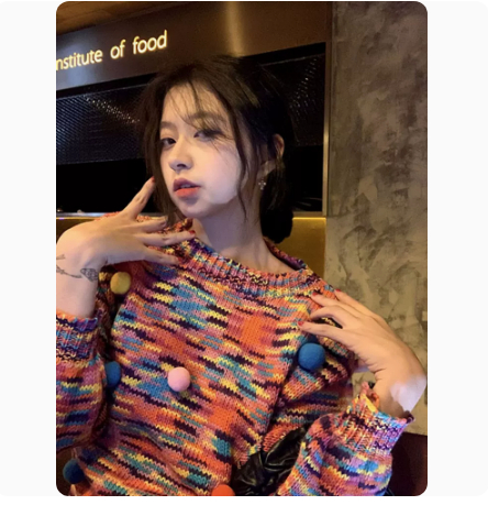 小個子毛衣女ins甜美可愛圓球套頭日系針織炸街小眾氛圍感上衣潮