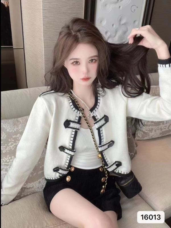 秋季新款韓版高級感名媛氣質秋季小眾撞色開衫上衣女