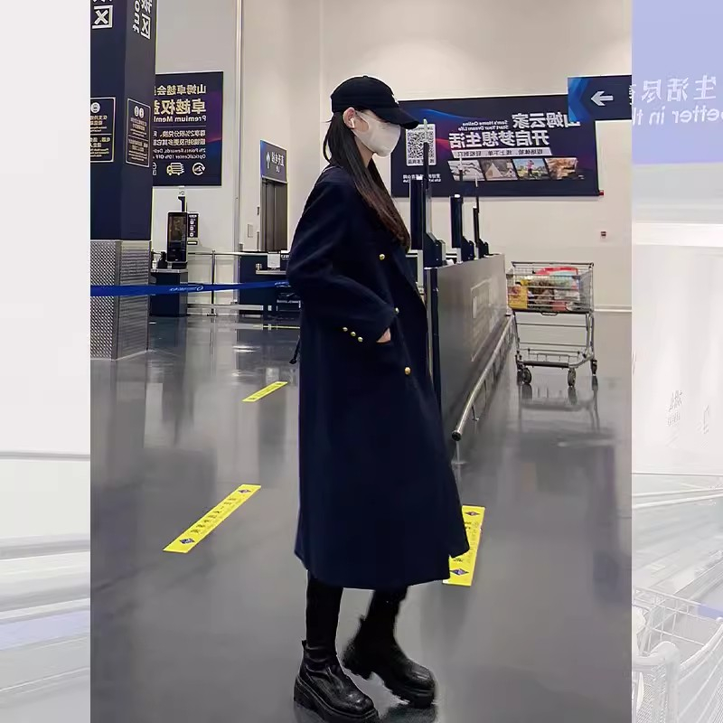 小香赫本風西裝毛呢外套女2023新款秋冬季中長款高級感呢子大衣女