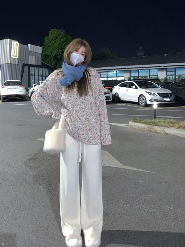 彩色溫柔軟糯風毛衣秋冬季2023新款女裝加厚小個子慵懶針織衫外穿