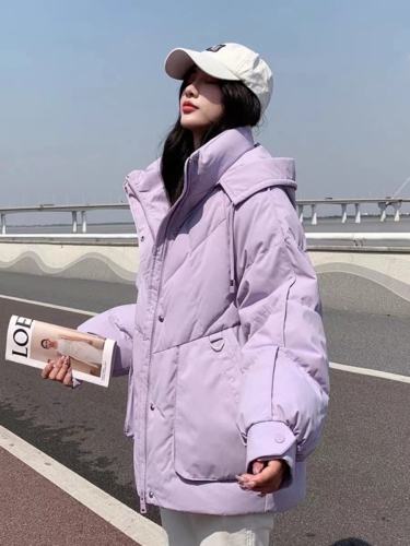  Winter New Short Large Size Korean Down Jacket Versatile Loose Bread Jacket Cotton Jacket for Women