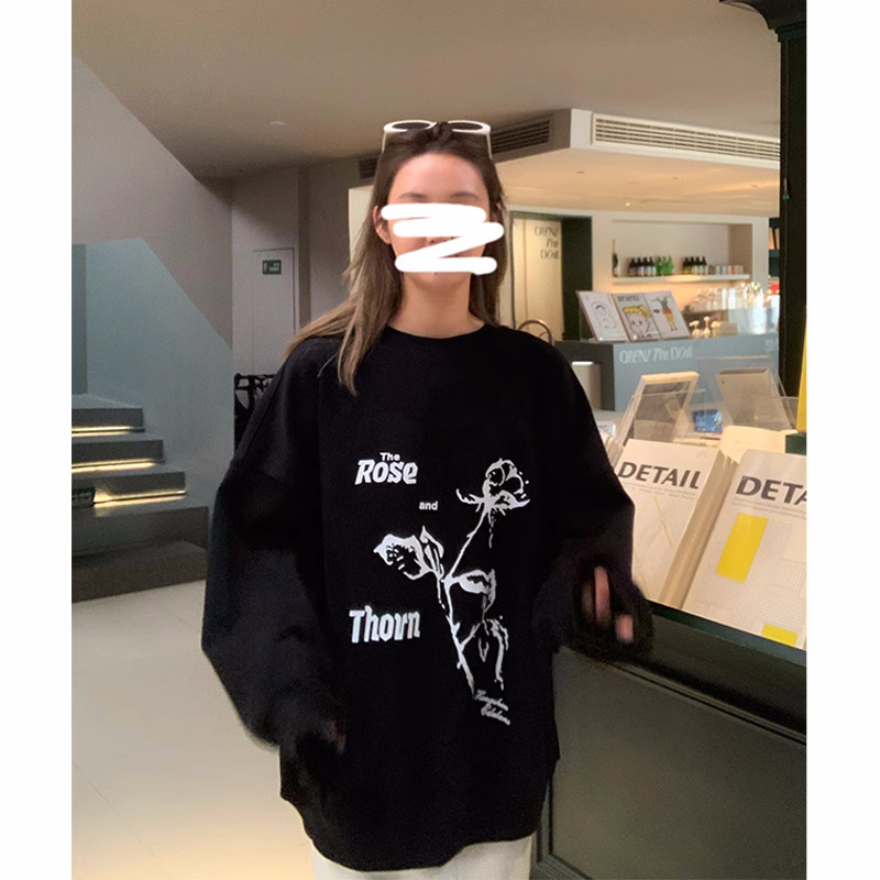 加絨250g / 大衛衣圓領秋冬款衛衣女加絨