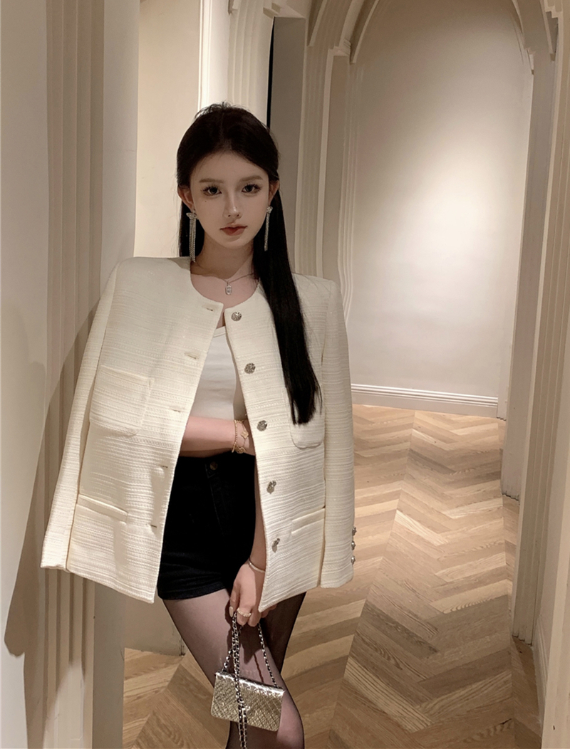 實拍秋裝復古馬術服富家名媛小香風呢子外套女