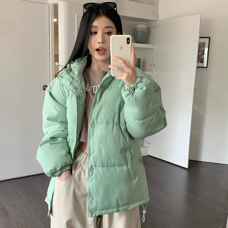 實拍~羽絨棉服短款麵包服chic東大門港風寬鬆加厚bf原宿棉衣