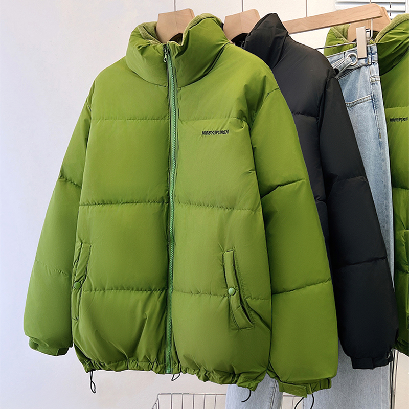 Real shot of plus size women's clothing 2023 new winter loose-fitting all-match tops cotton clothes casual bread clothes cotton jackets