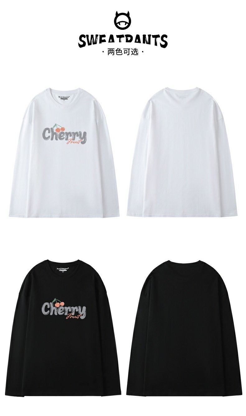 Black long-sleeved T-shirt for women in autumn new sweet and salty lazy style slimming loose shoulder top