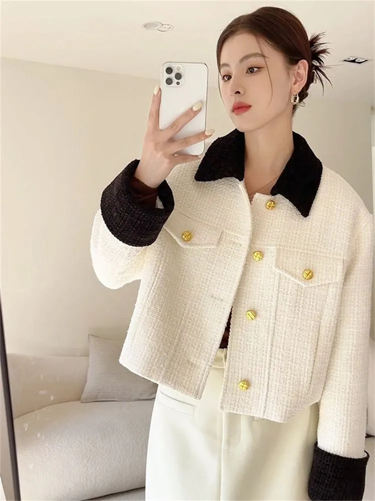 春秋季白色小香風外套女小個子法式復古氣質名媛高級感短款上衣潮