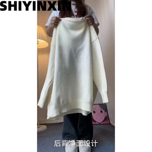 北极绒慵懒风卡通Kitty猫咪毛衣女秋冬日系加厚针织衫