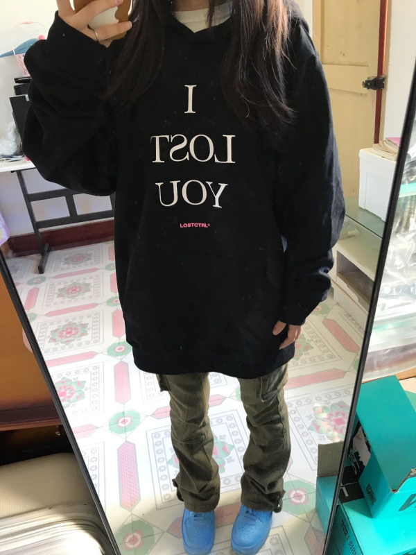 美式復古衛衣重磅女秋冬季加絨字母印花oversize情侶外套寬鬆上衣