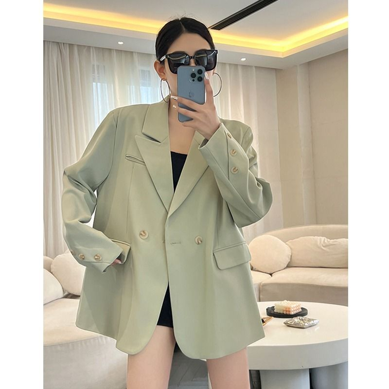 西裝外套女高級感潮牌上衣2023年春秋韓版oversize小個子休閒西服