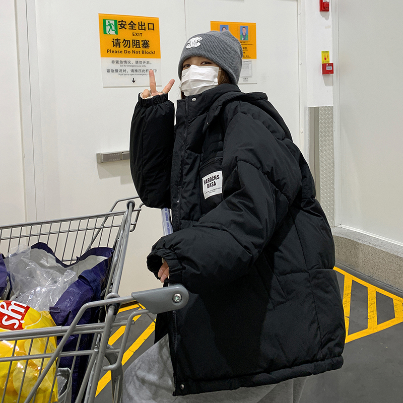 Actual shot of 2023 new Yang Bubble down cotton jacket for women, short loose and thickened Hong Kong style student hooded cotton jacket