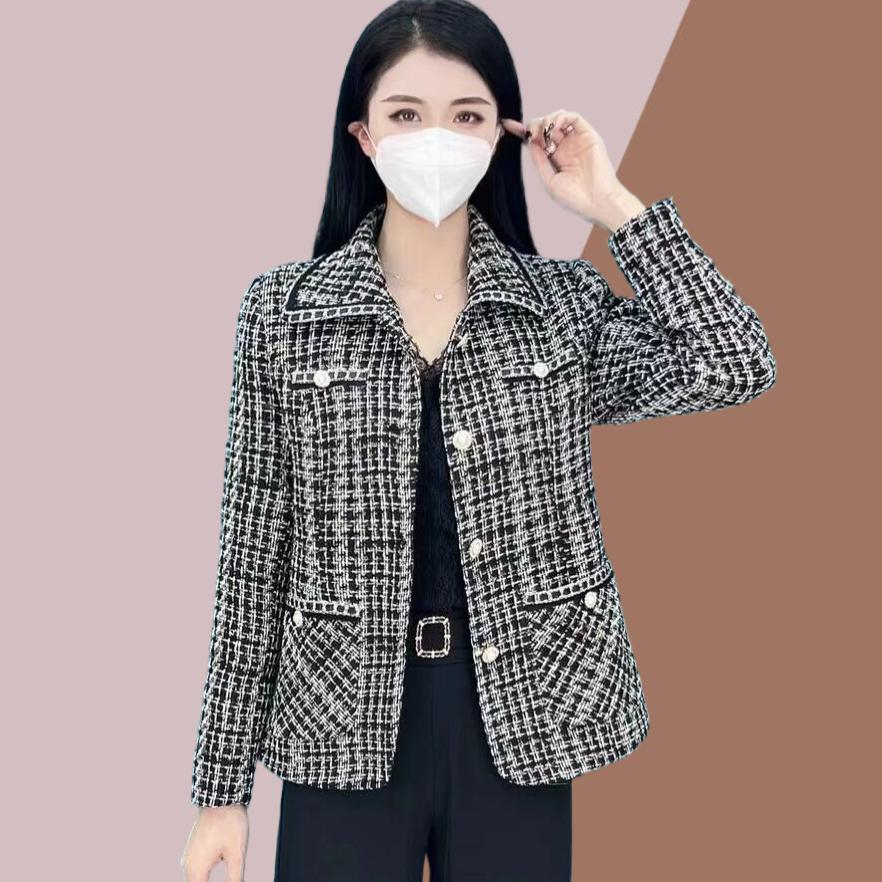 Yinzhuo genuine high-end new long-sleeved small fragrant jacket for women spring and autumn casual tops and suits versatile and stylish to reduce age