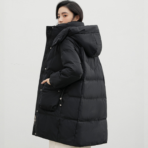 Large size  winter new style mid-length Korean style fashion versatile down jacket for women