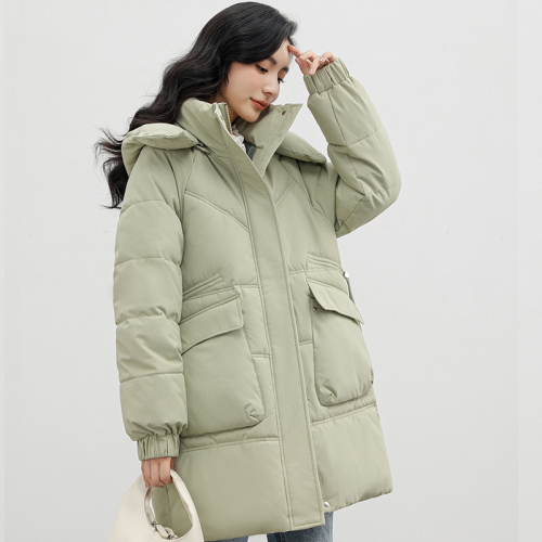 Large size  winter new style mid-length Korean style fashion versatile down jacket for women