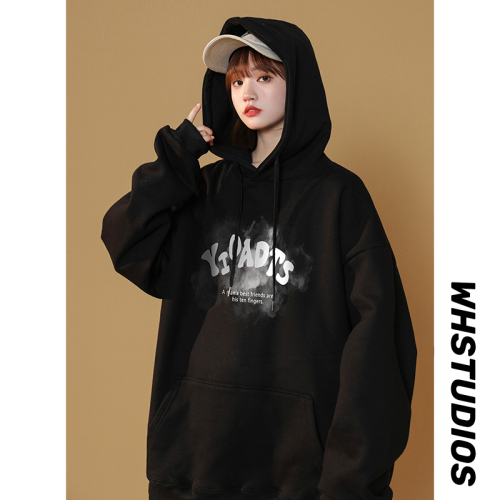 Official picture of fufu sweatshirt for women in autumn and winter new style hooded art raw milk style early autumn jacket