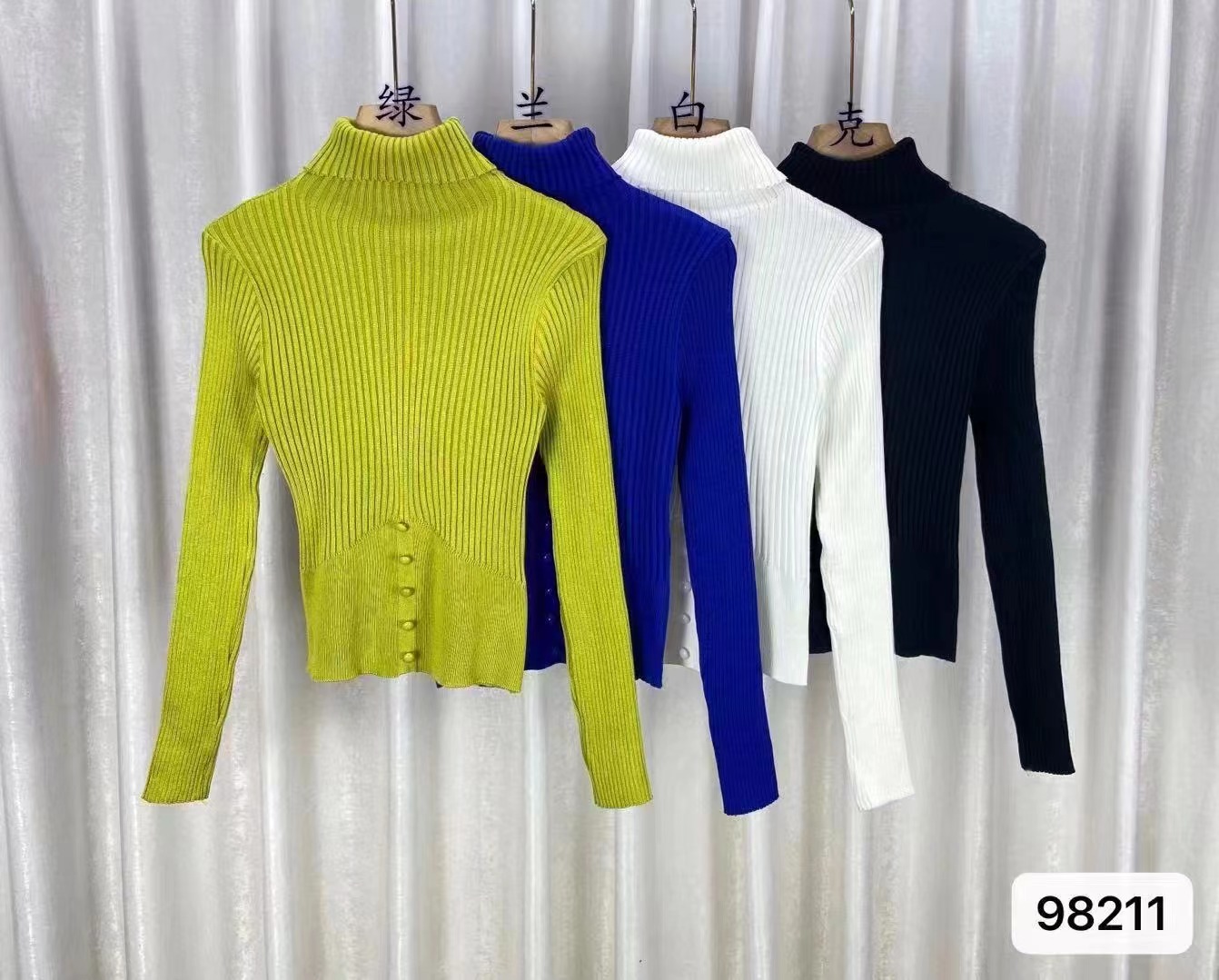 2023 spring and autumn new style mid-collar knitted sexy square neck bottoming shirt for women with long sleeves and sweater tops for women