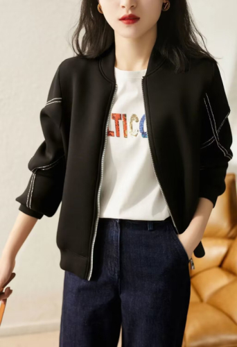 New Baseball Jacket Women's Short Jacket Spring and Autumn Versatile Large Size Slim Women's Cardigan Zipper Loose Jacket