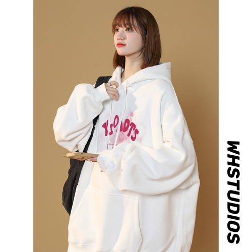 Official picture of fufu sweatshirt for women in autumn and winter new style hooded art raw milk style early autumn jacket