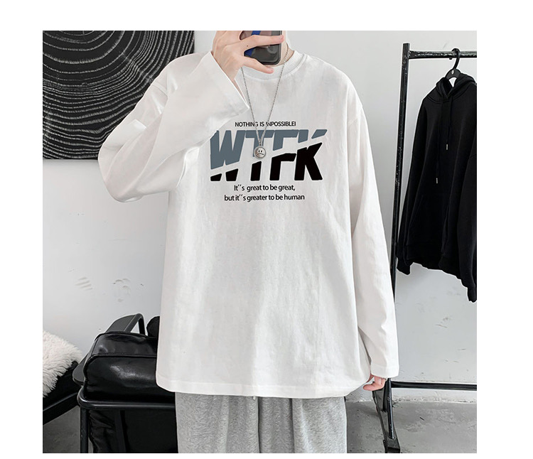 American retro raglan long-sleeved round neck sweatshirt for women spring and autumn thin oversize loose top for small people