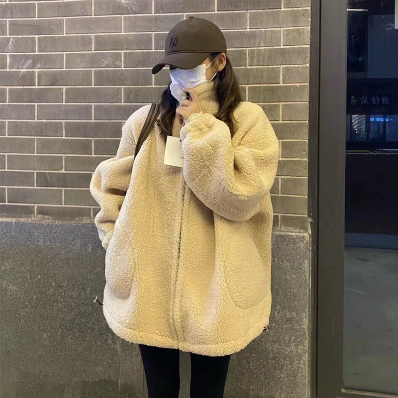 Official picture of granular velvet 380g original quality 200kg large size lamb plush jacket