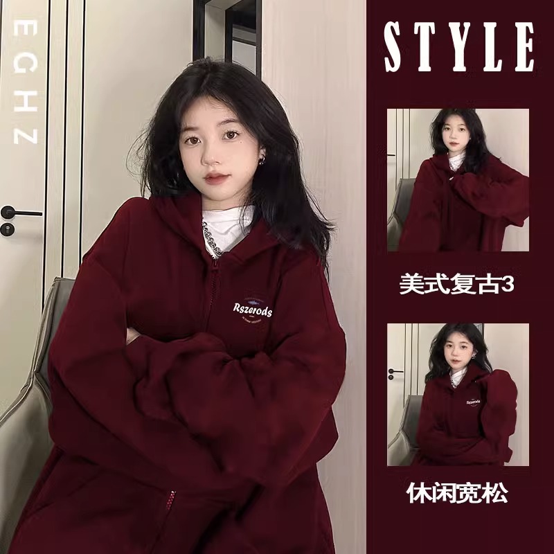 Chinese cotton composite milk silk 310g silver fox velvet 400 carat chain hooded sweatshirt for women