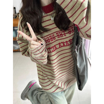 紐約舊街女孩美式復古長袖t恤女休閒體恤衫上衣秋季