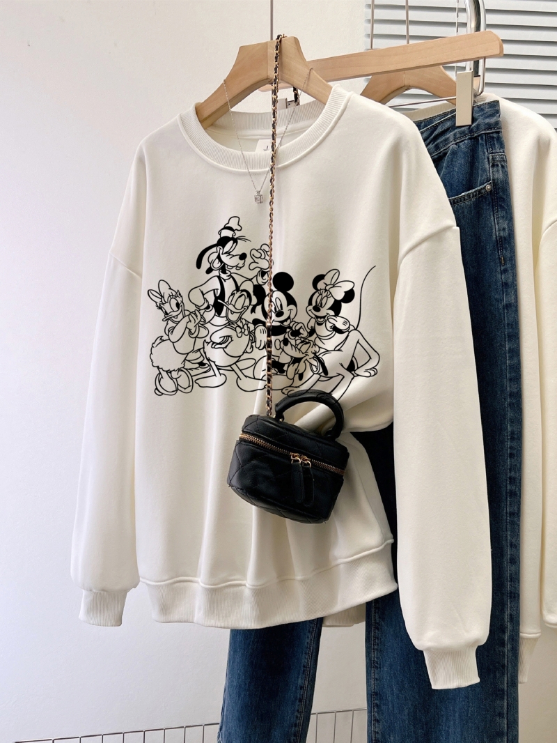 Actual shot of Chinese cotton/thin 310g/plus velvet 410g autumn and winter sweatshirt for women