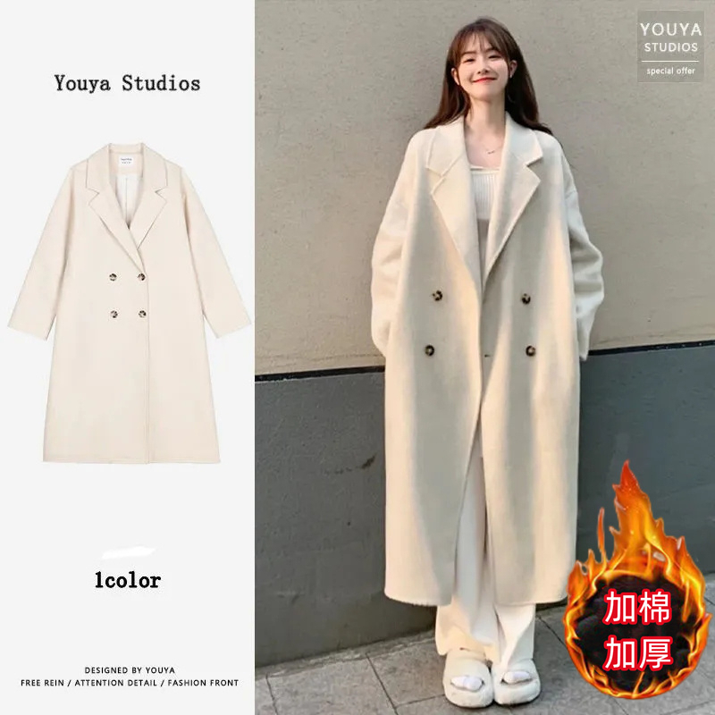 350g woolen coat for women 2023 autumn and winter new woolen coat small Hepburn style Korean style