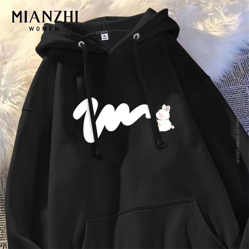 Chinese cotton composite milk silk 310g silver fox velvet 400g hooded sweatshirt for women
