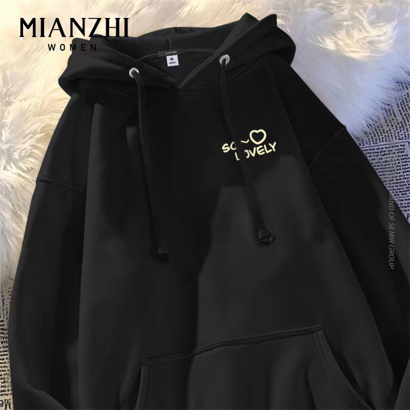 Chinese cotton composite milk silk 310g silver fox velvet 400g hooded sweatshirt for women