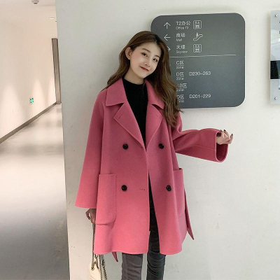 2023 Spring and Autumn New Fashion Woolen Coat Women Korean Style Medium and Long Loose Woolen Ins Coat Trend