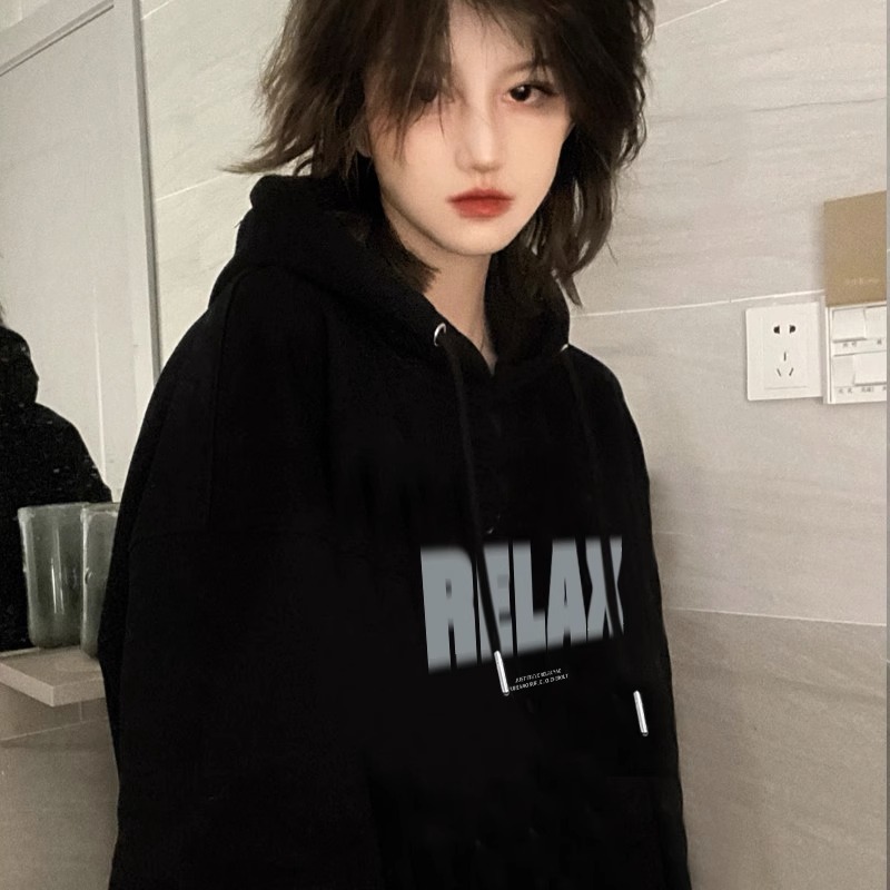Chinese cotton composite milk silk 310g silver fox velvet 400g hooded sweatshirt for women